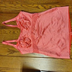 Ruby Ribbon Lace Cami in Coral Size 36